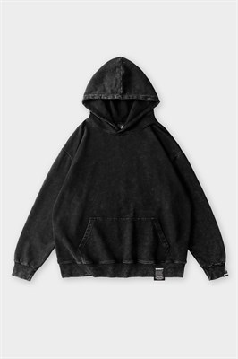 Худи SHMOT "BLANK", GARMENT DYE черный