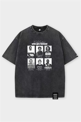 Футболка SHMOT "MUGSHOTS", GARMENT DYE черный