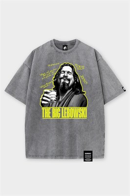 Футболка SHMOT "BIG LEBOWSKI", GARMENT DYE серый