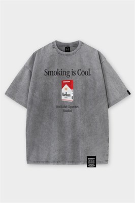 Футболка SHMOT "MARLBORO", GARMENT DYE серый