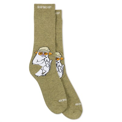 Носки RIPNDIP NERMAL S THOMPSON SOCKS (HEATHER OLIVE)