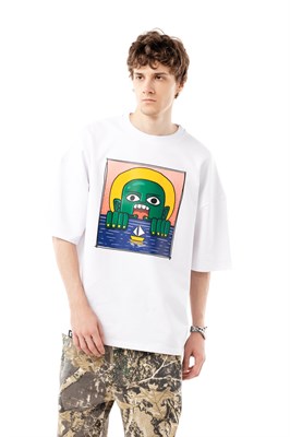 Футболка БОРДШОП#1 Кораблик белый