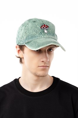 Кепка Бордшоп1 мухомор washed зеленый