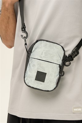 Сумка мессенджер КУЛЬТУРА   "MARBLE REFLECTIVE SMALL PRO", черный