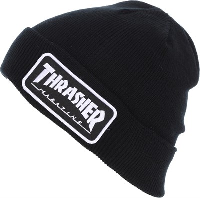 Thrasher Шапка LOGO PATCH BEANIE BLACK
