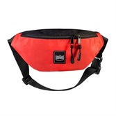 Поясная сумка "Тайна" Colorblock красно-черный таслон - фото 14515