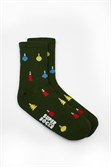 Носки SUPER SOCKS Новогодние Украшения (35-40, Зеленый ) - фото 16404