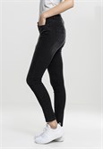 Джинсы URBAN CLASSICS Ladies Skinny Denim Pants Black Washed - фото 19586
