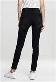 Джинсы URBAN CLASSICS Ladies Skinny Denim Pants Black Washed - фото 19587