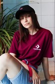 Футболка Converse Left Chest Star Chevron Tee Rose Maroon - фото 22011