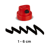 cap Calligraphy (Flat Artist 2) 9015 красный с выпуклой черной вставкой 1,5-8см - фото 29130