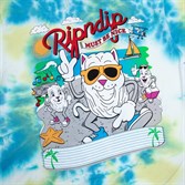 Футболка RIPNDIP Raise Da Hell Tee Yellow & Blue Acid Wash - фото 31275