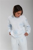 Худи КУЛЬТУРА oversize  "basic", tie dye голубой - фото 31723