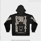 Худи КУЛЬТУРА oversize  "Deamon Yokai", черный - фото 34324