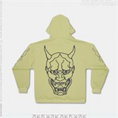 Худи КУЛЬТУРА oversize  "Hannya", фосфор - фото 34329