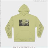 Худи КУЛЬТУРА oversize  "Hannya", фосфор - фото 34330