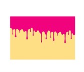 Стикер Sweet Drips / желтый розовый 8x12 см. - фото 36194
