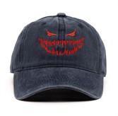 Кепка Бордшоп#1 v2 smile синий (красный принт) - фото 36589