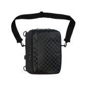 Сумка через плечо ТАЙНА черная/карман шашка - фото 37861