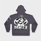 Худи КУЛЬТУРА oversize "Danger",  фиолетовый - фото 38307