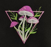 Худи Бордшоп#1 черный Mushrooms - фото 39394