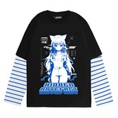 Лонгслив с двойным рукавом ATF Foxy Черный/Белый - фото 41310
