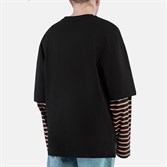 Лонгслив Haided SKRT RLXD DBL SLV CL LS TEE black/blk.wht.red.strp - фото 43238