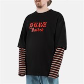 Лонгслив Haided SKRT RLXD DBL SLV CL LS TEE black/blk.wht.red.strp - фото 43240