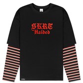 Лонгслив Haided SKRT RLXD DBL SLV CL LS TEE black/blk.wht.red.strp - фото 43241