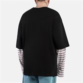 Лонгслив Haided SKRT RLXD DBL SLV CL LS TEE black/wht.red.nav.strp - фото 43246