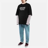 Лонгслив Haided SKRT RLXD DBL SLV CL LS TEE black/wht.red.nav.strp - фото 43247