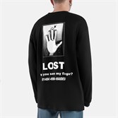 Лонгслив Haided FINGER RLXD LS TEE black - фото 43256