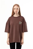 Футболка БОРДШОП#1 Мяу коричневый - фото 49363