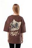 Футболка БОРДШОП#1 Мяу коричневый - фото 49367