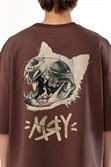Футболка БОРДШОП#1 Мяу коричневый - фото 49377