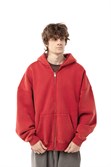 Зип-худи Бордшоп1 washed утепленный красный - фото 50071