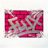 Наклейка Flux Eggshell Кирпичная стена розовый - фото 52013