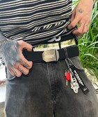 Ремень Бордшоп#1 хлопковый черный - фото 52480